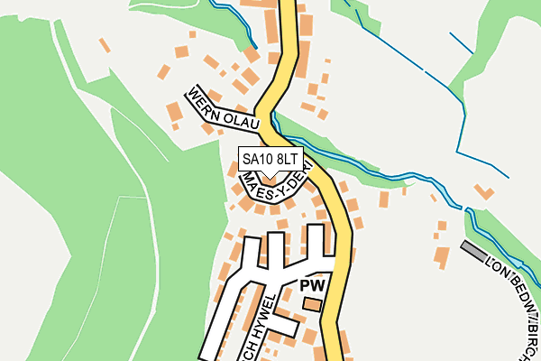 SA10 8LT map - OS OpenMap – Local (Ordnance Survey)