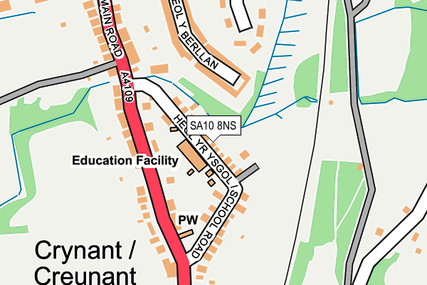 SA10 8NS map - OS OpenMap – Local (Ordnance Survey)