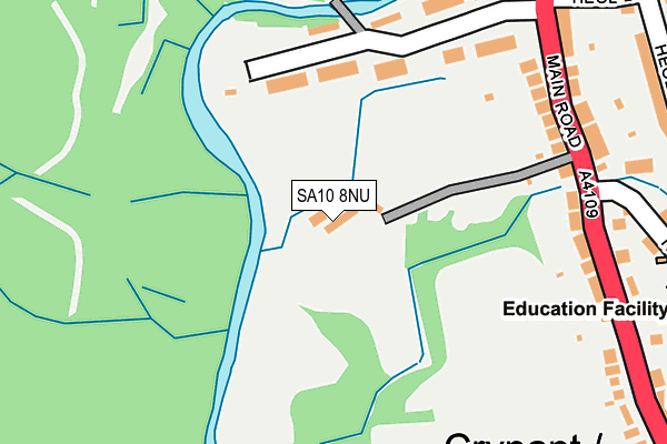 SA10 8NU map - OS OpenMap – Local (Ordnance Survey)