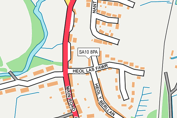 SA10 8PA map - OS OpenMap – Local (Ordnance Survey)