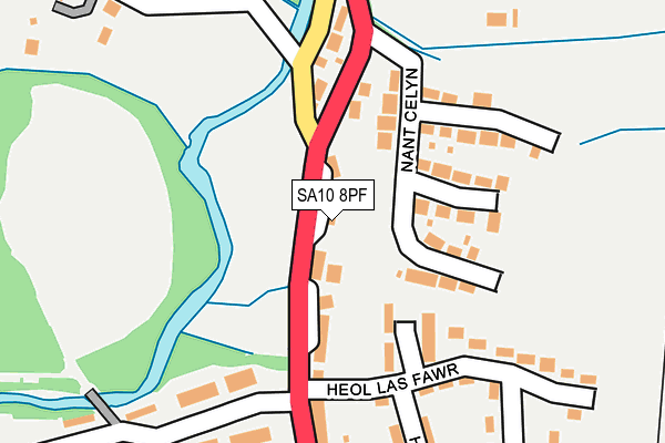 SA10 8PF map - OS OpenMap – Local (Ordnance Survey)