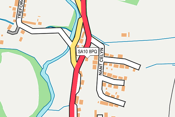 SA10 8PQ map - OS OpenMap – Local (Ordnance Survey)