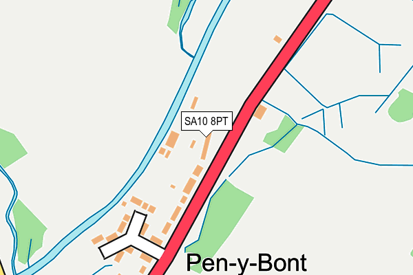 SA10 8PT map - OS OpenMap – Local (Ordnance Survey)