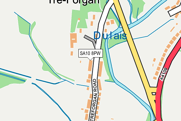 SA10 8PW map - OS OpenMap – Local (Ordnance Survey)
