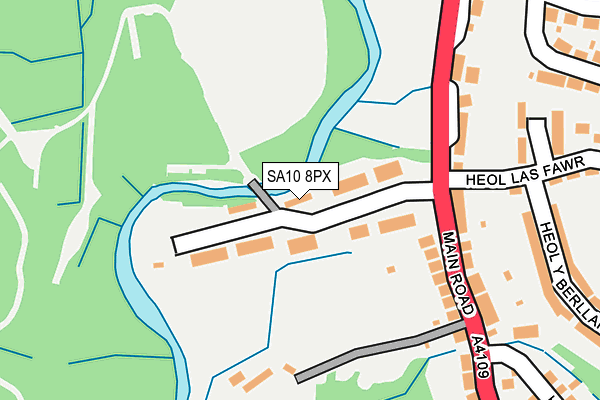 SA10 8PX map - OS OpenMap – Local (Ordnance Survey)