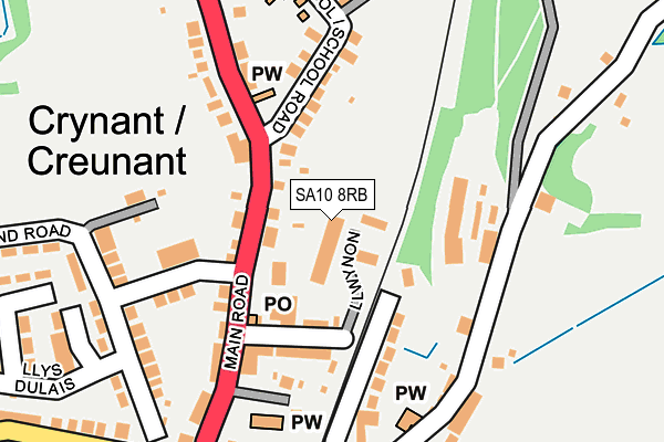 SA10 8RB map - OS OpenMap – Local (Ordnance Survey)