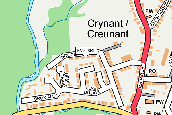 SA10 8RL map - OS OpenMap – Local (Ordnance Survey)