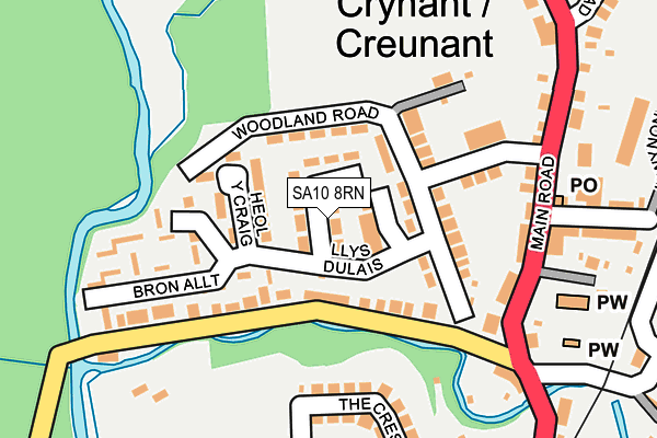 SA10 8RN map - OS OpenMap – Local (Ordnance Survey)