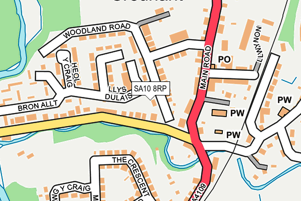 SA10 8RP map - OS OpenMap – Local (Ordnance Survey)