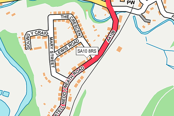 SA10 8RS map - OS OpenMap – Local (Ordnance Survey)