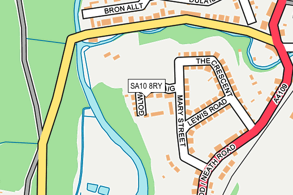 SA10 8RY map - OS OpenMap – Local (Ordnance Survey)