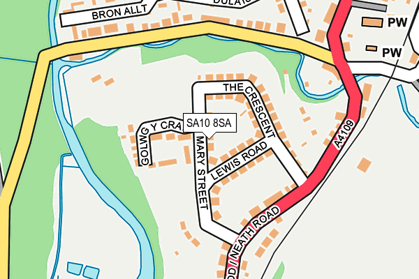 SA10 8SA map - OS OpenMap – Local (Ordnance Survey)