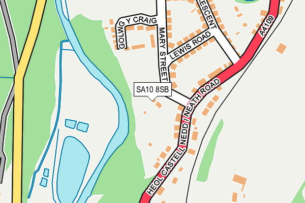 SA10 8SB map - OS OpenMap – Local (Ordnance Survey)