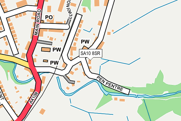 SA10 8SR map - OS OpenMap – Local (Ordnance Survey)