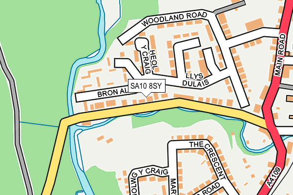 SA10 8SY map - OS OpenMap – Local (Ordnance Survey)