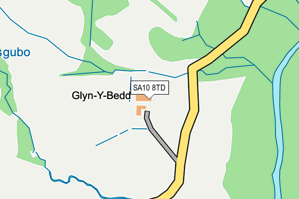 SA10 8TD map - OS OpenMap – Local (Ordnance Survey)