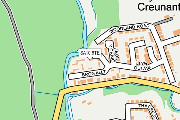 SA10 8TE map - OS OpenMap – Local (Ordnance Survey)