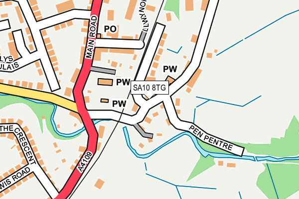 SA10 8TG map - OS OpenMap – Local (Ordnance Survey)