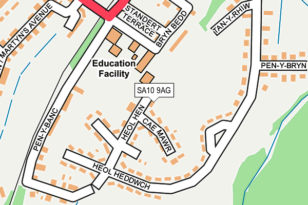SA10 9AG map - OS OpenMap – Local (Ordnance Survey)