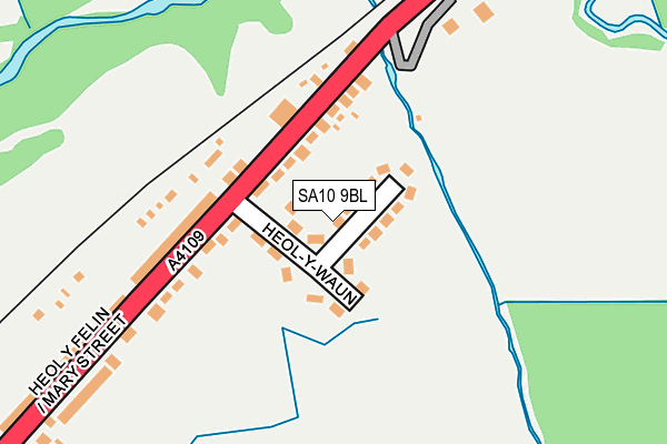 SA10 9BL map - OS OpenMap – Local (Ordnance Survey)