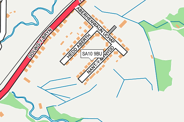 SA10 9BU map - OS OpenMap – Local (Ordnance Survey)