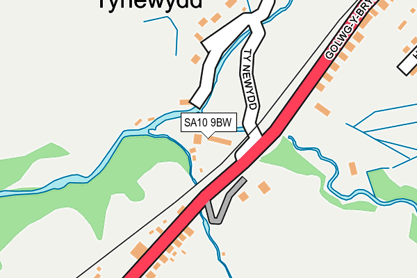 SA10 9BW map - OS OpenMap – Local (Ordnance Survey)
