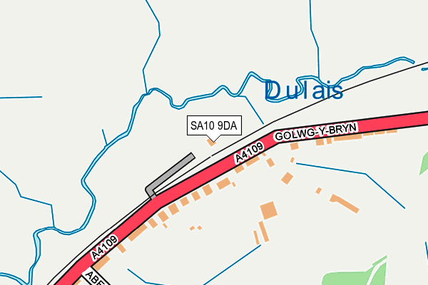 SA10 9DA map - OS OpenMap – Local (Ordnance Survey)