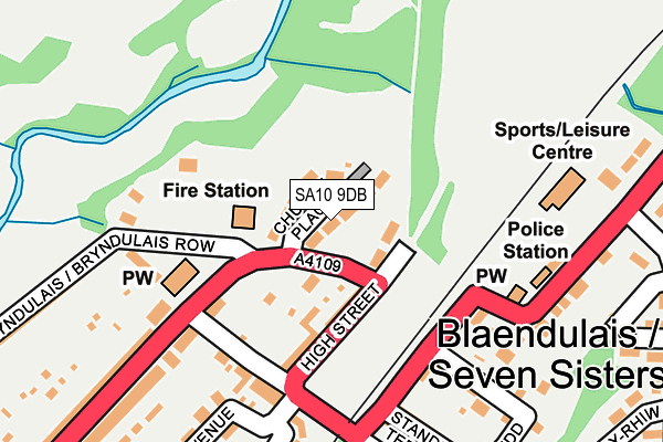 SA10 9DB map - OS OpenMap – Local (Ordnance Survey)