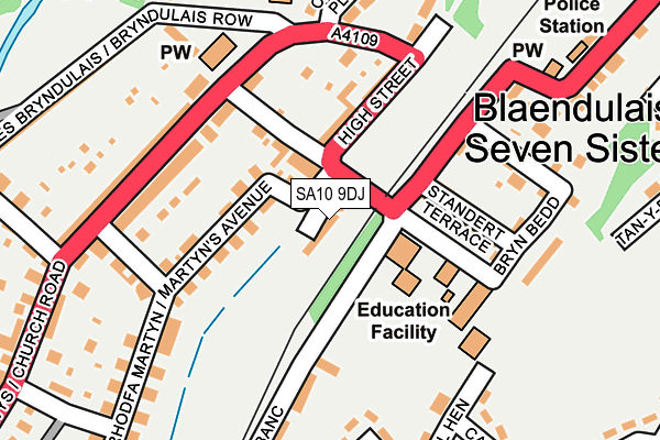 SA10 9DJ map - OS OpenMap – Local (Ordnance Survey)