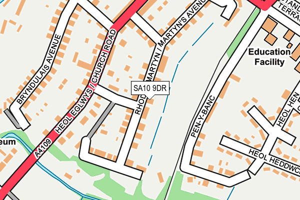 SA10 9DR map - OS OpenMap – Local (Ordnance Survey)