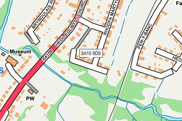 SA10 9DS map - OS OpenMap – Local (Ordnance Survey)
