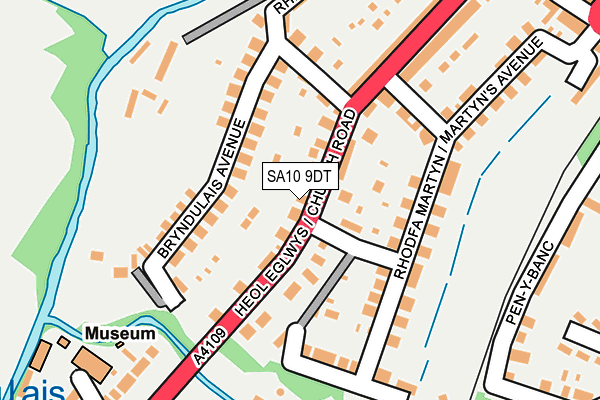 SA10 9DT map - OS OpenMap – Local (Ordnance Survey)