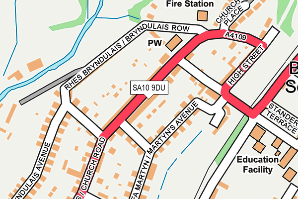 SA10 9DU map - OS OpenMap – Local (Ordnance Survey)