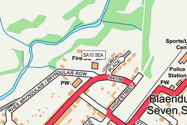 SA10 9EA map - OS OpenMap – Local (Ordnance Survey)