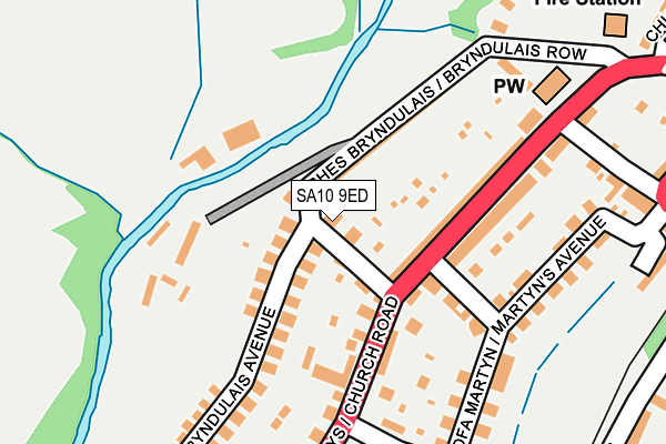 SA10 9ED map - OS OpenMap – Local (Ordnance Survey)
