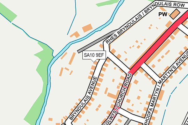 SA10 9EF map - OS OpenMap – Local (Ordnance Survey)