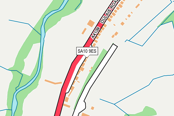 SA10 9ES map - OS OpenMap – Local (Ordnance Survey)