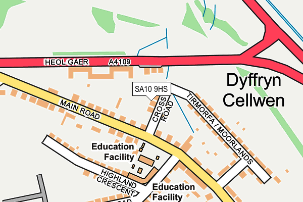 SA10 9HS map - OS OpenMap – Local (Ordnance Survey)
