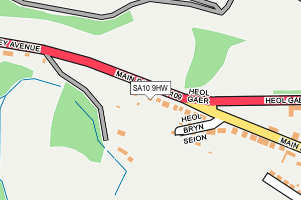 SA10 9HW map - OS OpenMap – Local (Ordnance Survey)