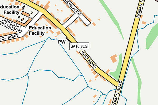SA10 9LG map - OS OpenMap – Local (Ordnance Survey)