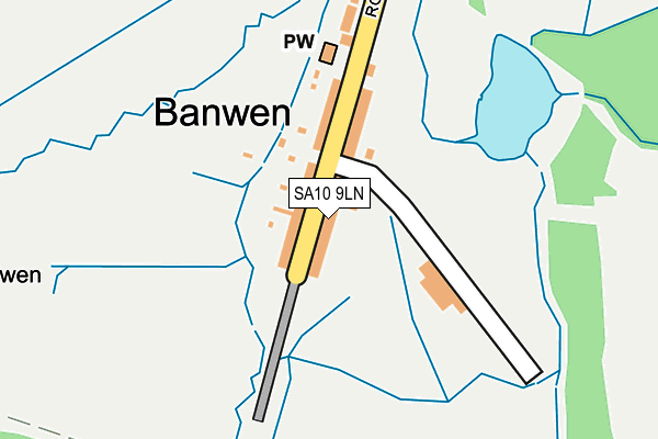 SA10 9LN map - OS OpenMap – Local (Ordnance Survey)