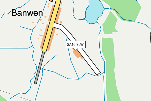 SA10 9LW map - OS OpenMap – Local (Ordnance Survey)