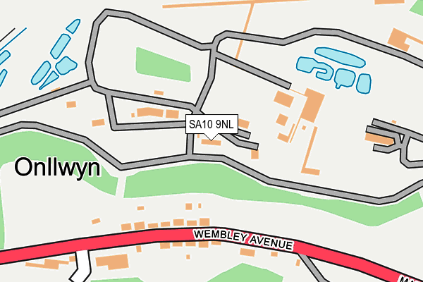 SA10 9NL map - OS OpenMap – Local (Ordnance Survey)