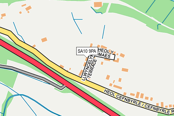 SA10 9PA map - OS OpenMap – Local (Ordnance Survey)