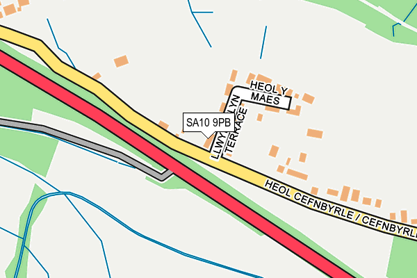 SA10 9PB map - OS OpenMap – Local (Ordnance Survey)