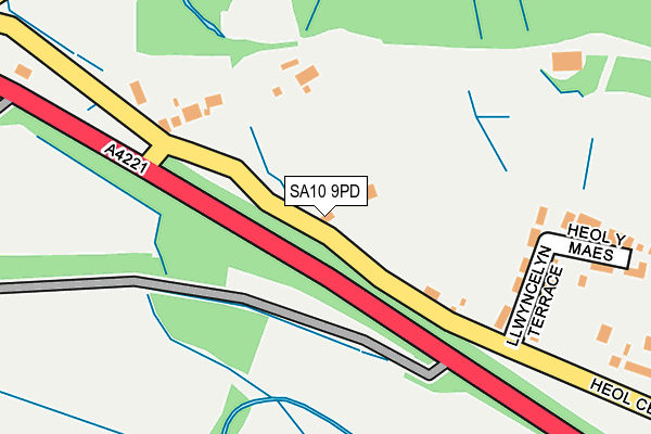 SA10 9PD map - OS OpenMap – Local (Ordnance Survey)