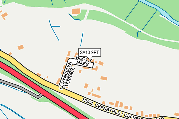 SA10 9PT map - OS OpenMap – Local (Ordnance Survey)