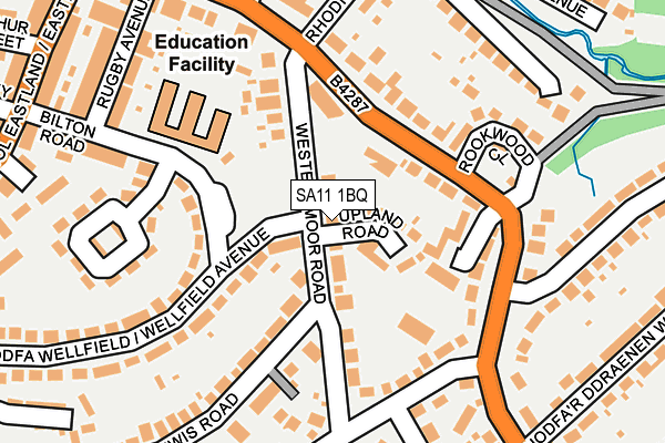 SA11 1BQ map - OS OpenMap – Local (Ordnance Survey)