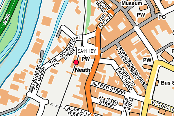 SA11 1BY map - OS OpenMap – Local (Ordnance Survey)