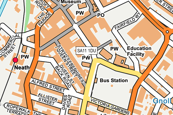 SA11 1DU map - OS OpenMap – Local (Ordnance Survey)